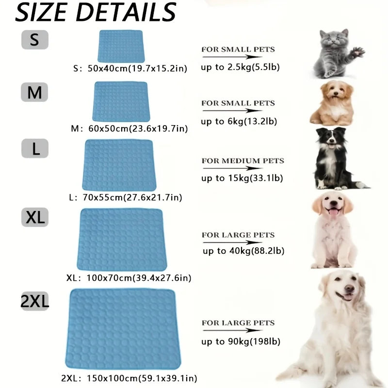 Dog Cooling Mat – Gel Ice Pad for Small & Large Pets
