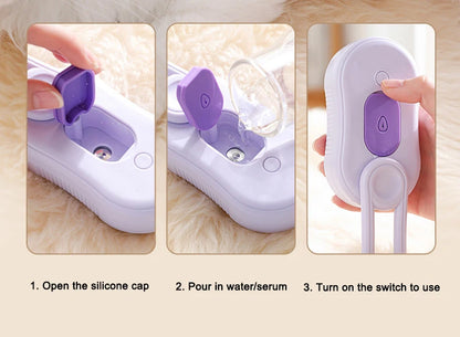 3-in-1 Electric Steam Grooming Brush