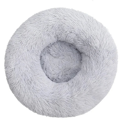 Round Plush Pet Bed for Dogs & Cats