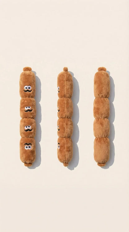 Squeaky Plush Sausage Dog Toy