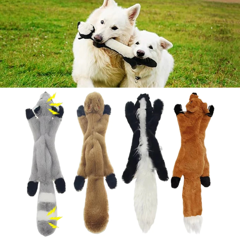 No-Stuffing Squeaky Crinkle Dog Toy