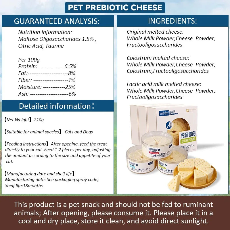 Freeze-Dried Cheese Bites for Cats & Dogs