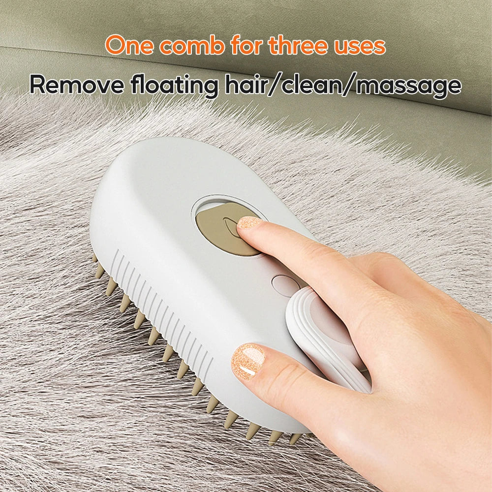 3-in-1 Electric Steam Grooming Brush