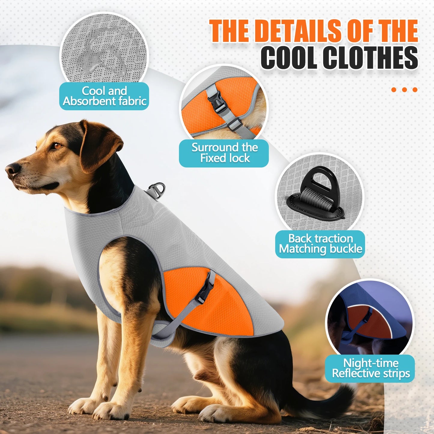 Dog Cooling Vest & Harness Jacket