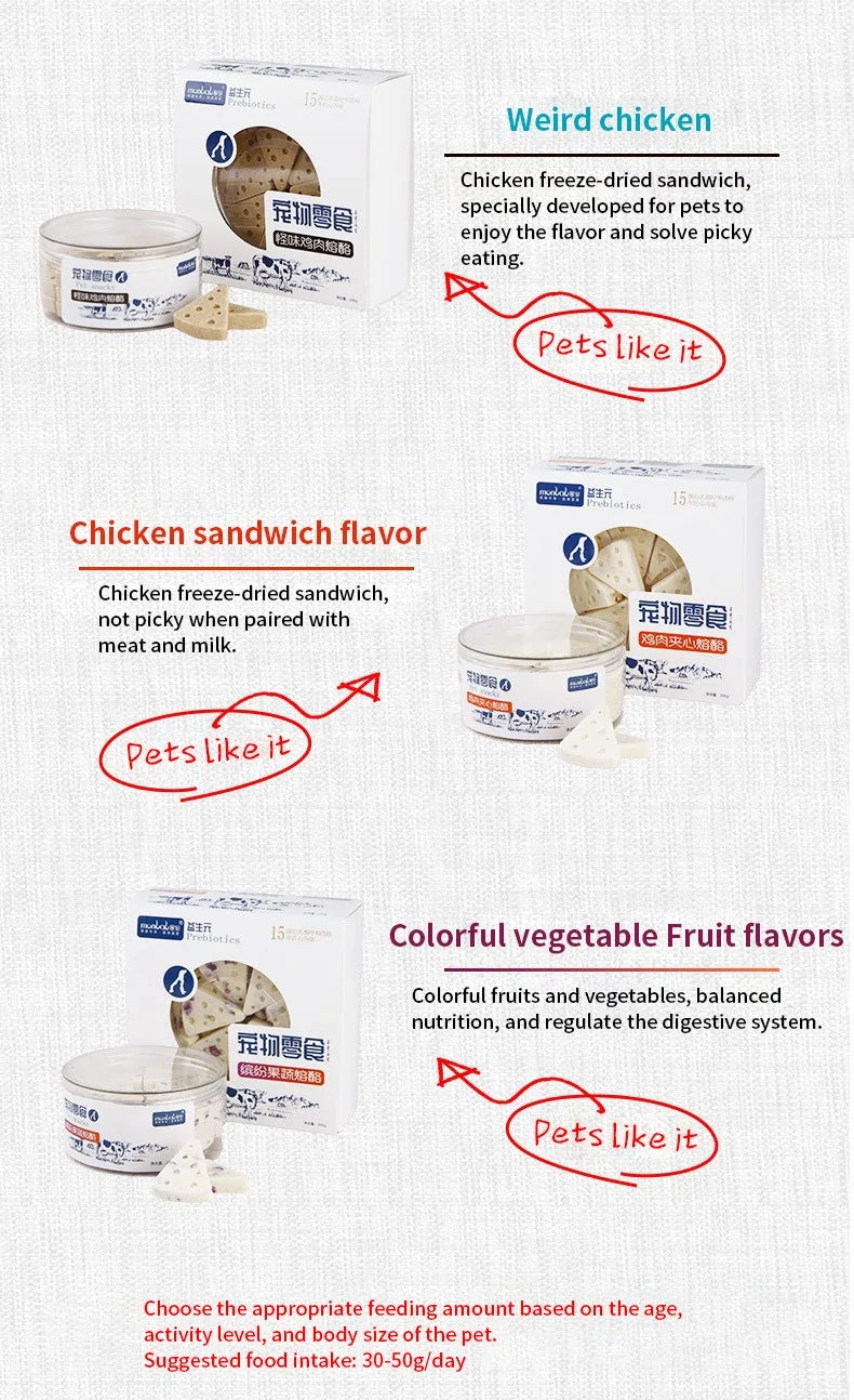 Freeze-Dried Cheese Bites for Cats & Dogs