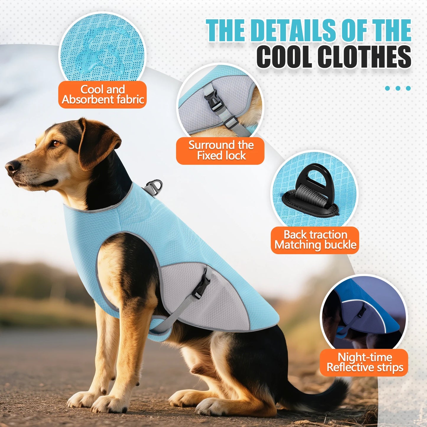 Dog Cooling Vest & Harness Jacket