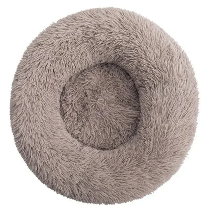 Round Plush Pet Bed for Dogs & Cats