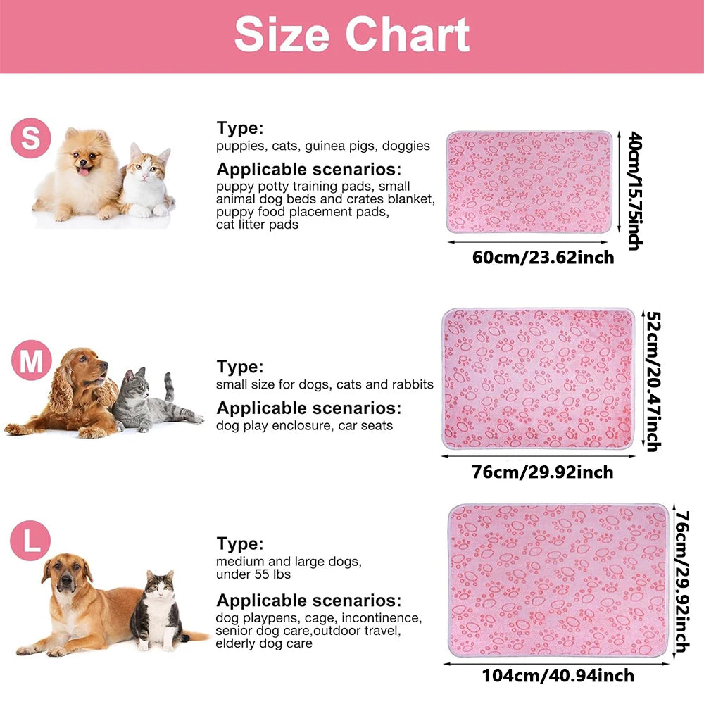 Ultra-Soft Paw Print Dog Blanket – Machine Washable Pet Throw