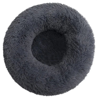 Round Plush Pet Bed for Dogs & Cats