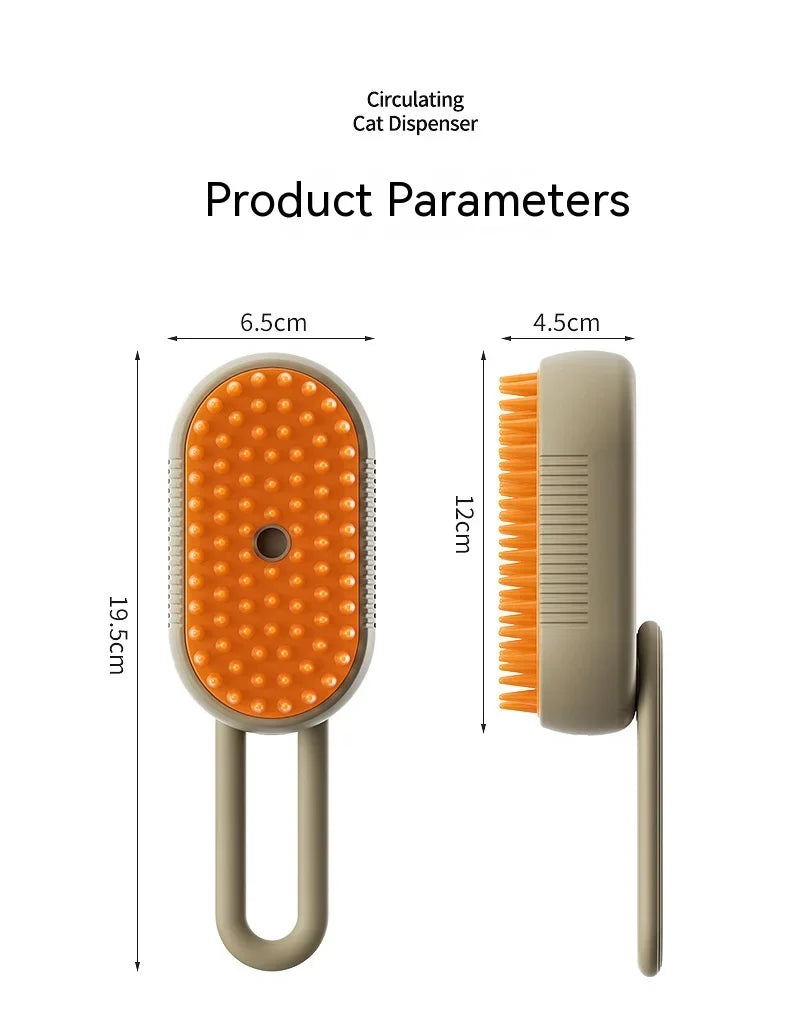 3-in-1 Electric Steam Grooming Brush